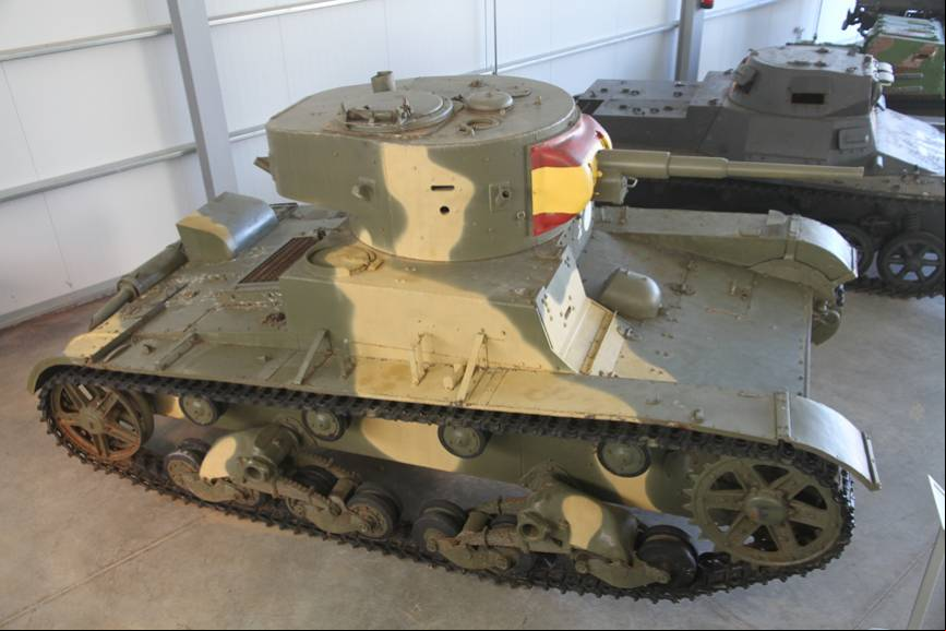 El carro ruso T-26B es una de las piezas mejor conservadas del Museo.
