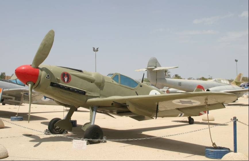Messerschmitt Avia 199 de procedencia checa, una de las primeras aeronaves de la IAF. (Antonio Ros Pau, Copyright defensa.com)
