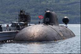Submarino nuclear de ataque ruso (foto Ministerio de Defensa de Rusia).