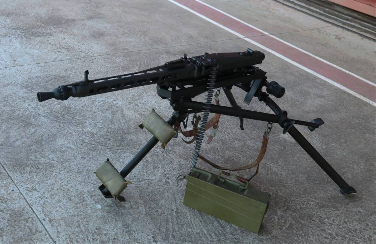 Entre el armamento expuesto, estaba esta veterana pero todav
